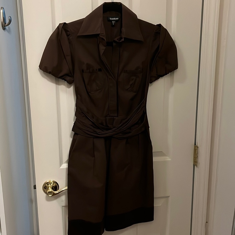 Brown bebe dress, size XS